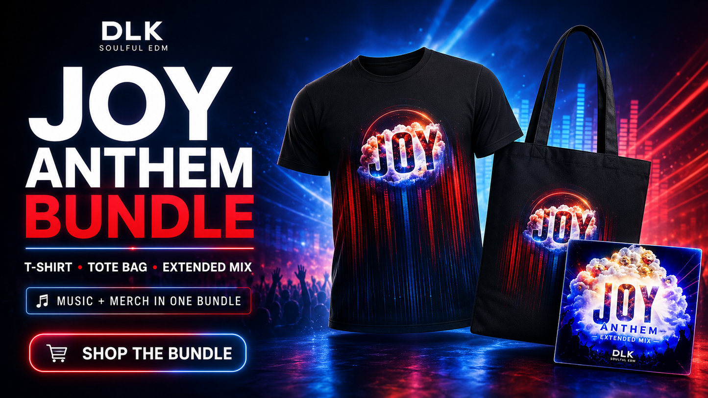 Joy Anthem Music Bundle – Men’s T-Shirt, Tote Bag & Extended Mix